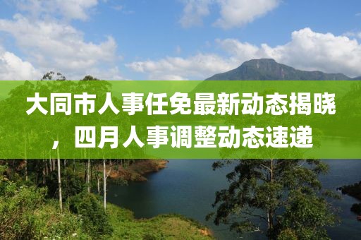 大同市人事任免最新动态揭晓，四月人事调整动态速递