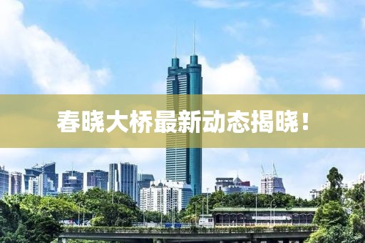 春晓大桥最新动态揭晓！