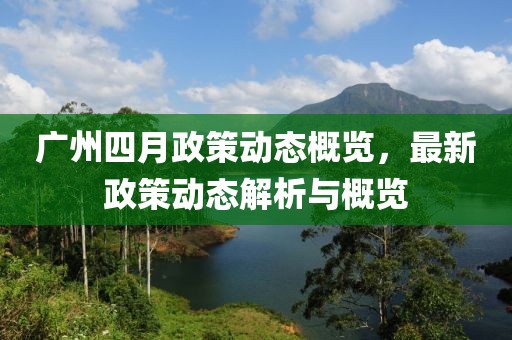 广州四月政策动态概览，最新政策动态解析与概览