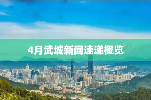 4月武城新闻速递概览