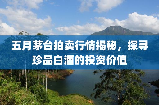 五月茅台拍卖行情揭秘，探寻珍品白酒的投资价值