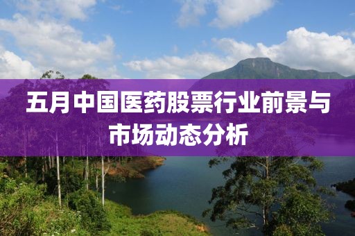 五月中国医药股票行业前景与市场动态分析