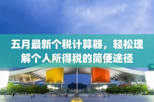 五月最新个税计算器，轻松理解个人所得税的简便途径