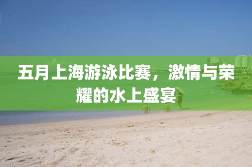 五月上海游泳比赛，激情与荣耀的水上盛宴