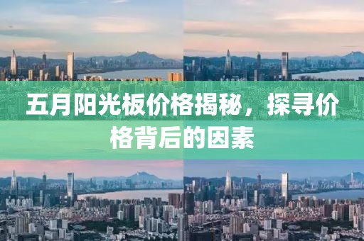 五月阳光板价格揭秘，探寻价格背后的因素