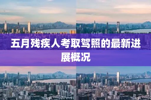 五月残疾人考取驾照的最新进展概况