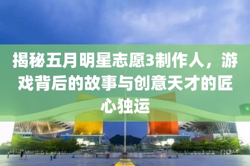 揭秘五月明星志愿3制作人，游戏背后的故事与创意天才的匠心独运