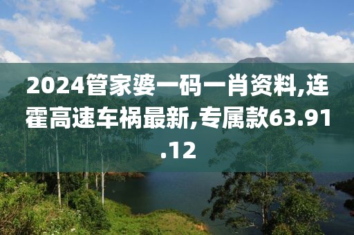 2024管家婆一码一肖资料,连霍高速车祸最新,专属款63.91.12