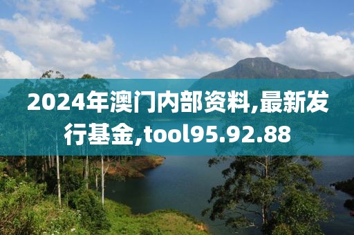 2024年澳门内部资料,最新发行基金,tool95.92.88
