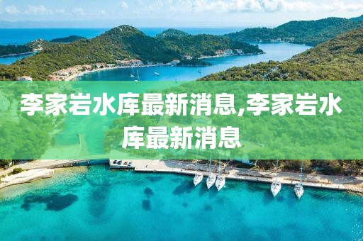 李家岩水库最新消息,李家岩水库最新消息