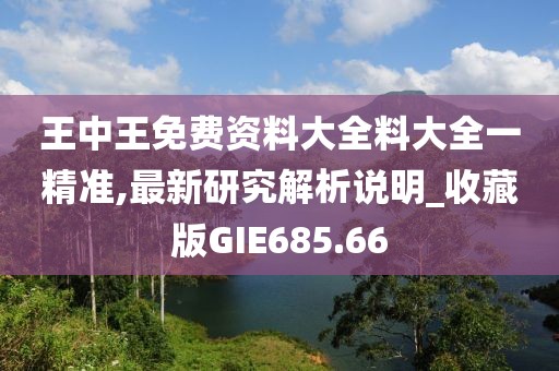 王中王免费资料大全料大全一精准,最新研究解析说明_收藏版GIE685.66