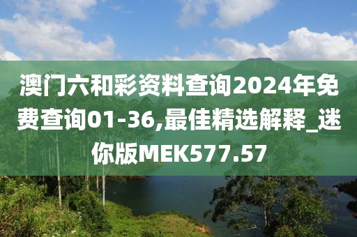 澳门六和彩资料查询2024年免费查询01-36,最佳精选解释_迷你版MEK577.57