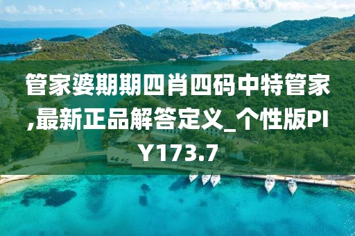 管家婆期期四肖四码中特管家,最新正品解答定义_个性版PIY173.7