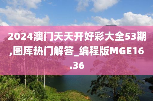 2024澳门天天开好彩大全53期,图库热门解答_编程版MGE16.36