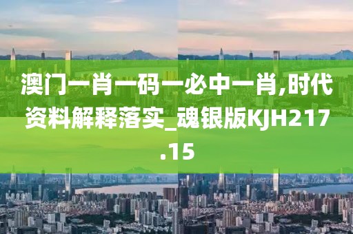 澳门一肖一码一必中一肖,时代资料解释落实_魂银版KJH217.15