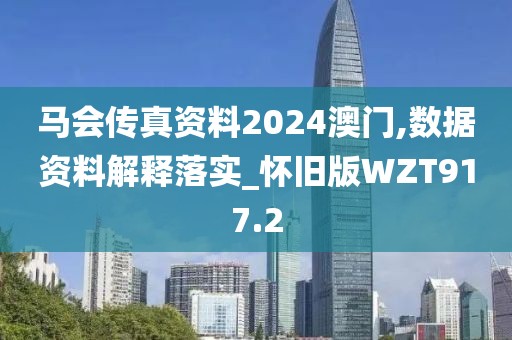 马会传真资料2024澳门,数据资料解释落实_怀旧版WZT917.2