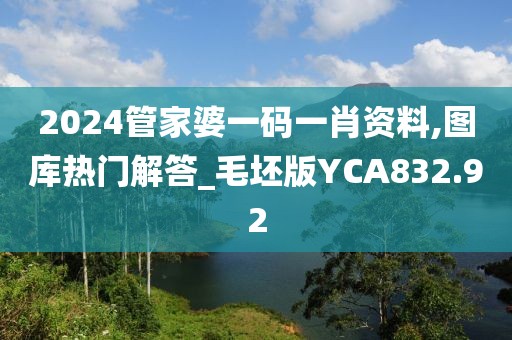 2024管家婆一码一肖资料,图库热门解答_毛坯版YCA832.92