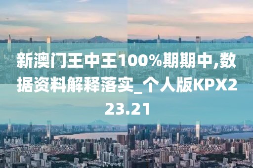 新澳门王中王100%期期中,数据资料解释落实_个人版KPX223.21