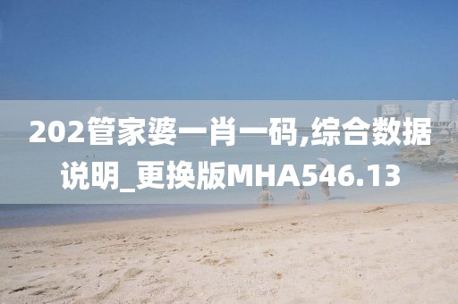 202管家婆一肖一码,综合数据说明_更换版MHA546.13