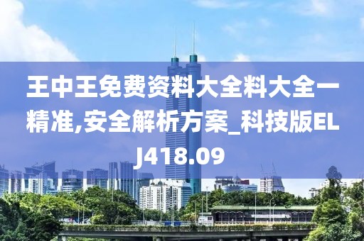 王中王免费资料大全料大全一精准,安全解析方案_科技版ELJ418.09