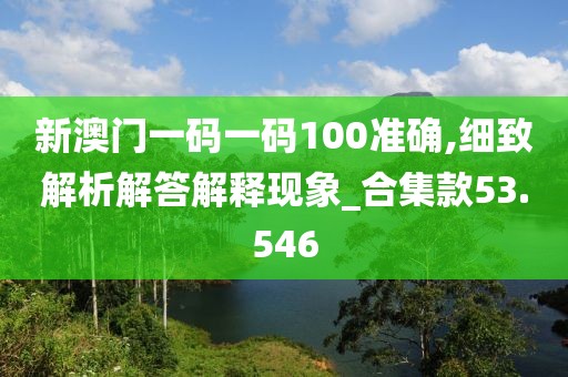 新澳门一码一码100准确,细致解析解答解释现象_合集款53.546