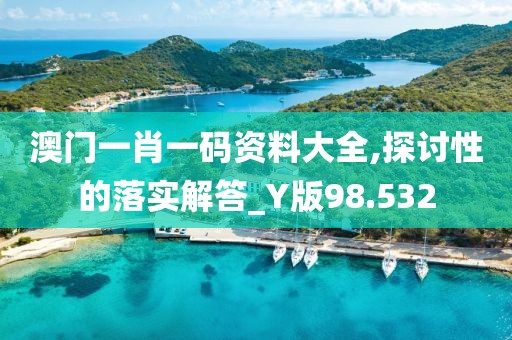 澳门一肖一码资料大全,探讨性的落实解答_Y版98.532