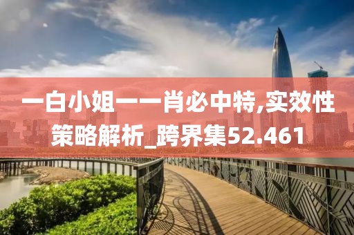 一白小姐一一肖必中特,实效性策略解析_跨界集52.461