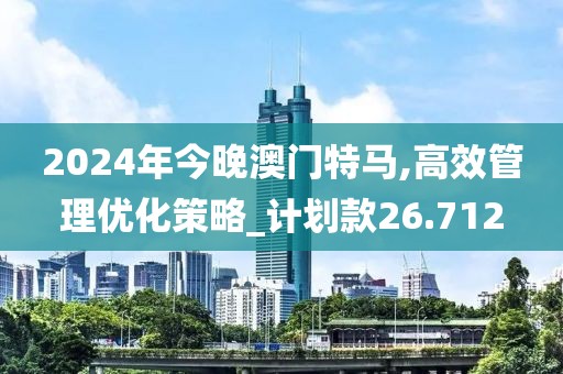2024年今晚澳门特马,高效管理优化策略_计划款26.712