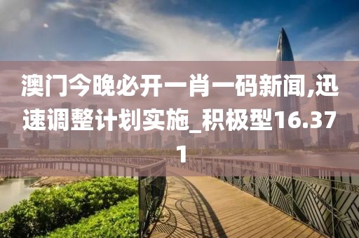 澳门今晚必开一肖一码新闻,迅速调整计划实施_积极型16.371