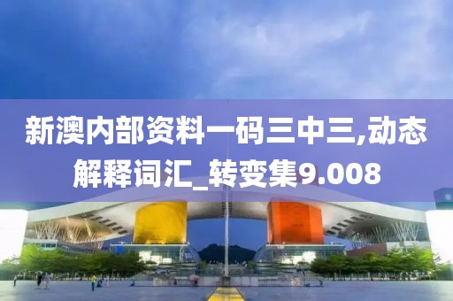 新澳内部资料一码三中三,动态解释词汇_转变集9.008