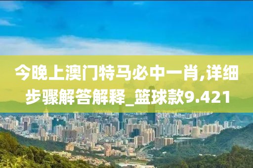 今晚上澳门特马必中一肖,详细步骤解答解释_篮球款9.421
