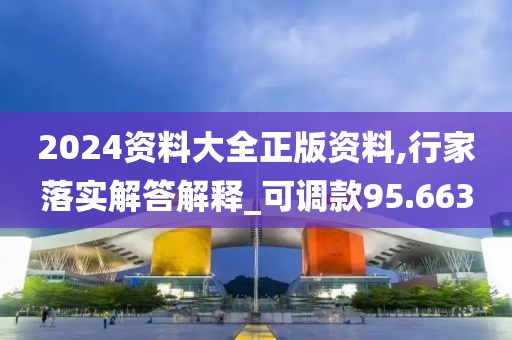2024资料大全正版资料,行家落实解答解释_可调款95.663