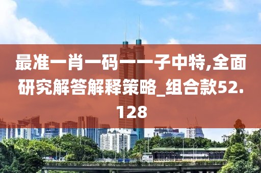 最准一肖一码一一子中特,全面研究解答解释策略_组合款52.128