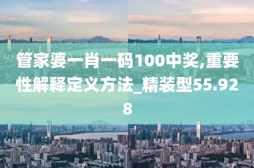 管家婆一肖一码100中奖,重要性解释定义方法_精装型55.928